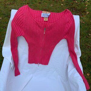 Lindissima vintage silk stretchy pink top Size L